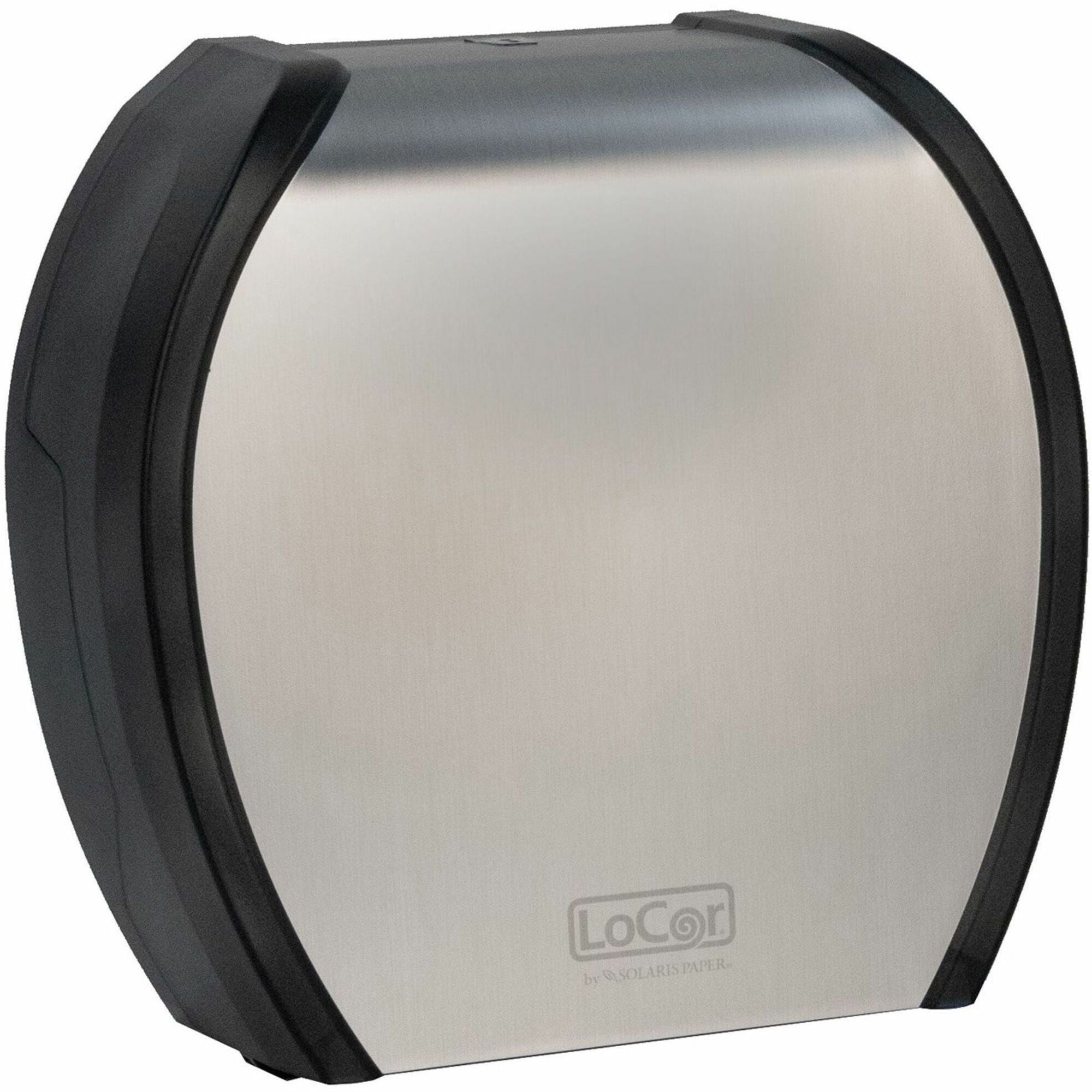 LoCor Paper Jumbo Bath Tissue Dispenser, Stainless, 4.8" H x 12" W x 11.8" D, 1 Each
