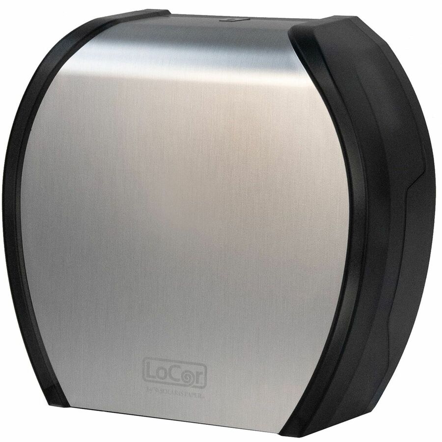 LoCor Paper Jumbo Bath Tissue Dispenser, Stainless, 4.8" H x 12" W x 11.8" D, 1 Each