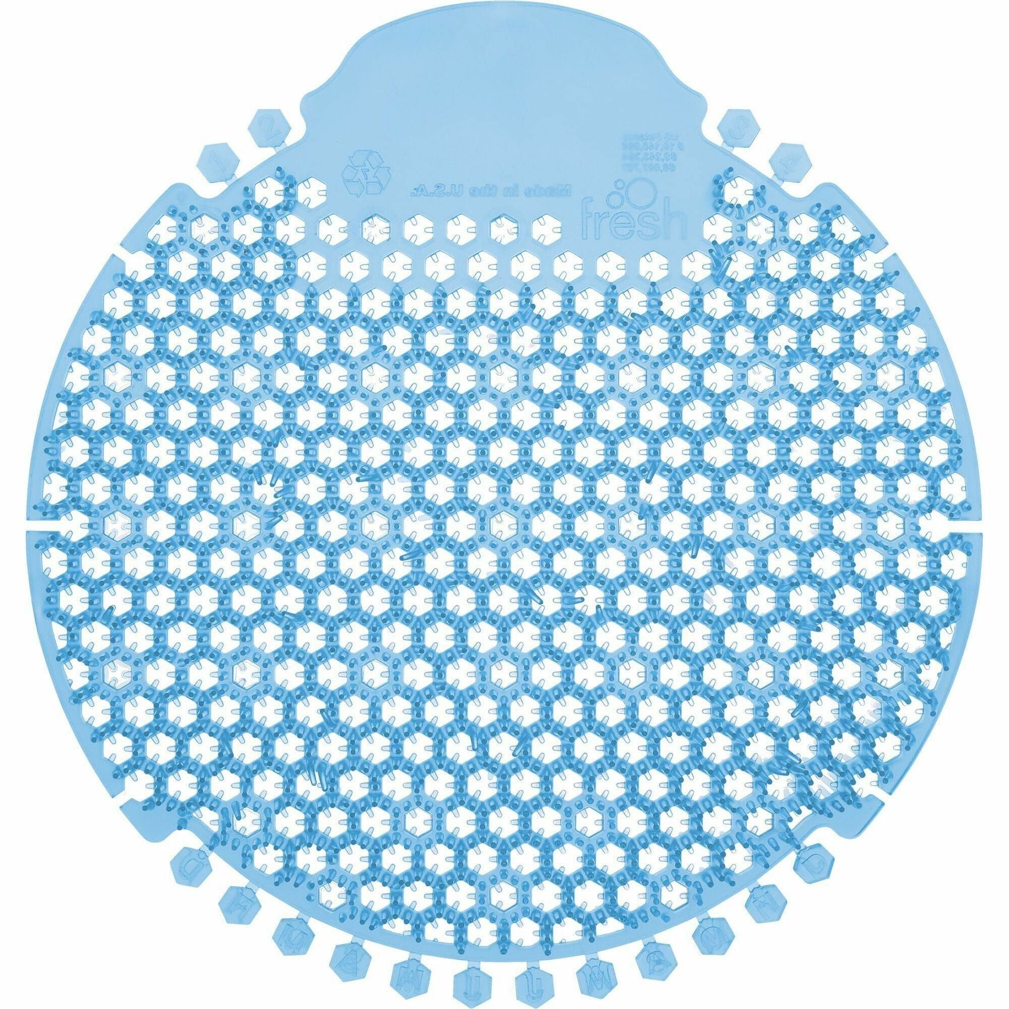 Fresh Products Wave 360 Urinal Screens, Cotton Blossom, Blue, 5/Box