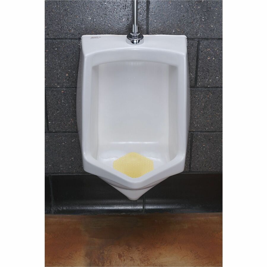 Fresh Products Wave 3D Urinal Screen - Lasts upto 30 Days - Splash Reducer, Odor Control - 10 / Box - Yellow