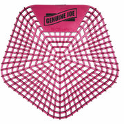 Genuine Joe Urinal Screens - Lasts upto 30 Days - Dual Sided Design - 10 / Carton - Red