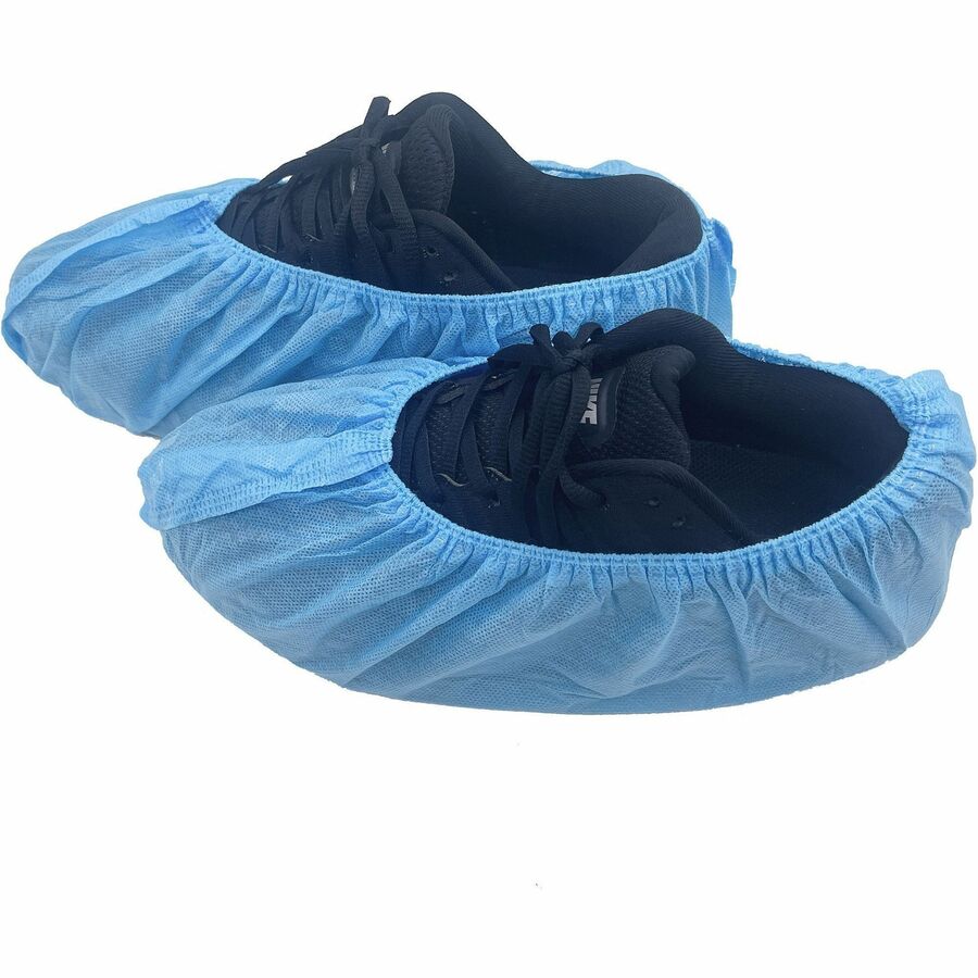 Genuine Joe PolyLite Shoe Covers - Recommended for: Hospital, Clinic, Laboratory, Food Processing, Painting - Large - Paint Protection - Polypropylene - Lightweight, Comfortable, Non-skid, Slip Resistant - 150 / Carton