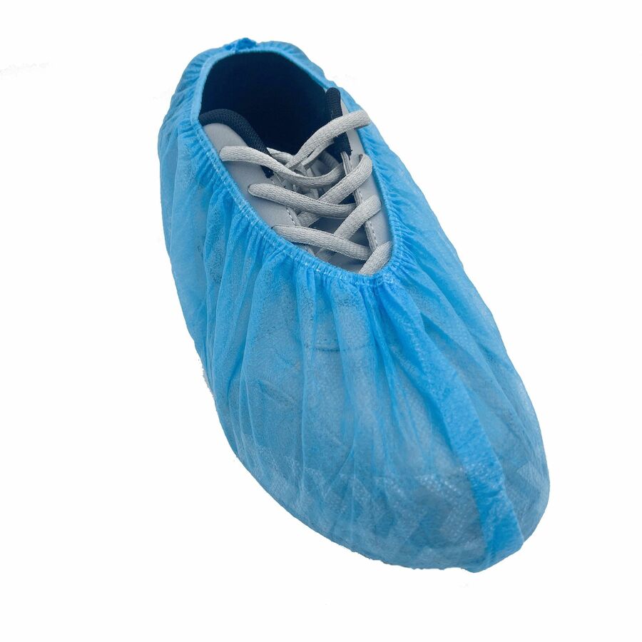 Genuine Joe PolyLite Shoe Covers - Recommended for: Hospital, Clinic, Laboratory, Food Processing, Painting - X-Large - Paint Protection - Polypropylene - Lightweight, Comfortable, Non-skid, Slip Resistant - 150 / Carton