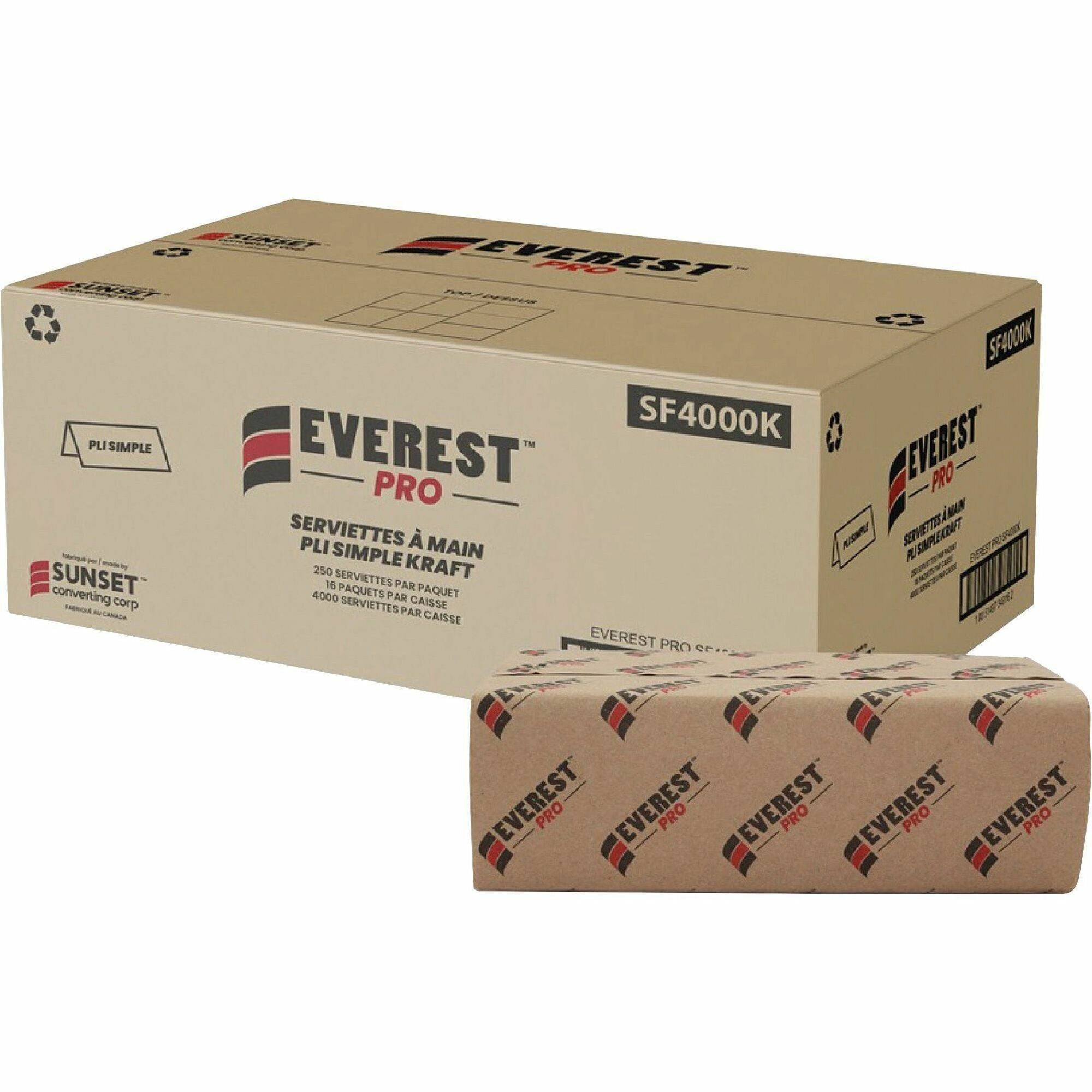 Single Fold - Kraft - Paper - 250/Pack