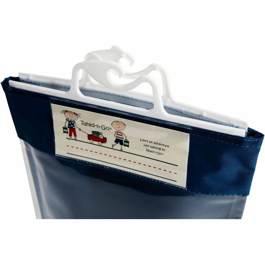 Seat Sack Read-n-Go Book Baggies - 10.50" Width x 2" Depth - Original Blue - Poly Cotton - Classroom, School - 1 Carton