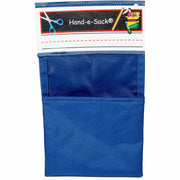 Seat Sack Hand-e-Sack Storage Pouches - Desk - Hook & Loop Closure, Interlockable, Storage Space, Tear Resistant, Adhesive - Blue - 100 / Carton
