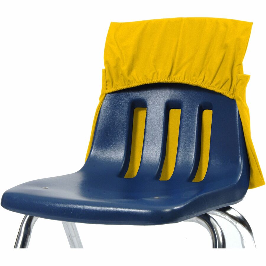 Seat Sack One-Pocket Seat Sacks with Elastic Back - 1 Pocket(s) - 17" Width x 2" Depth - Chair - Elastic, Expandable, Washable, Durable - Multi - Plastic, Poly Cotton, Laminate - 1 Carton