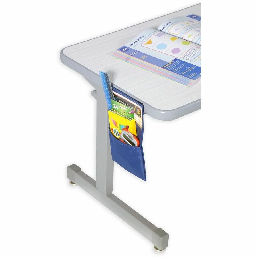 Seat Sack Hand-e-Sack Storage Pouches - Desk - Interlockable, Tear Resistant, Adhesive, Storage Space - Blue - 1 Carton