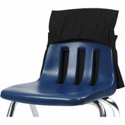 Seat Sack One-Pocket with Elastic Back - 1 Pocket(s) - 17" Width x 2" Depth - Chair - Durable, Desk Space, Laminated, Elastic, Washable, Expandable - Black - Poly Cotton - 1 Carton