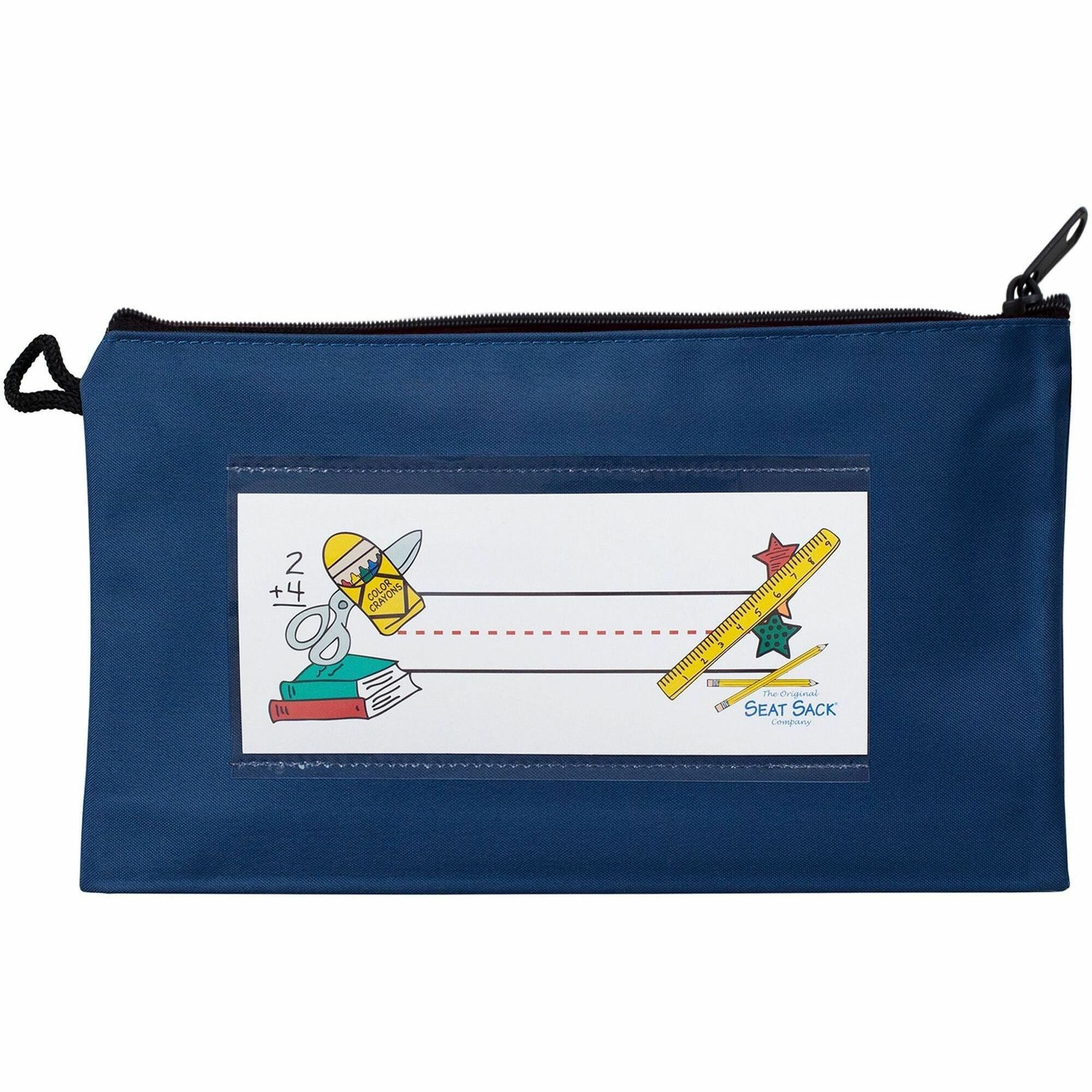 Seat Sack Pencil+Pouch, Original Blue, 9.5" x 5.5" x 2", Poly/Cotton Laminated Material, Includes 1 Pencil Pouch and 1 Name Card, Pack of 1