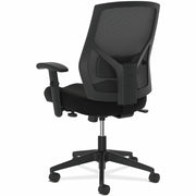 Black Seat Color - Bonded Leather Seat Material - Black Back Color - Mesh Back Material - Black Frame Color - Plastic Frame Material - High Back - 5-star Base - Armrest - 1 / Carton