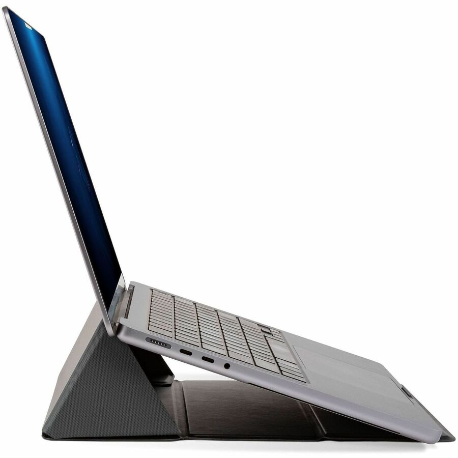 Black - Ergonomic, Adjustable Angle, Adjustable Height, Magnetic, Compact, Portable, Foldable - 1 Each