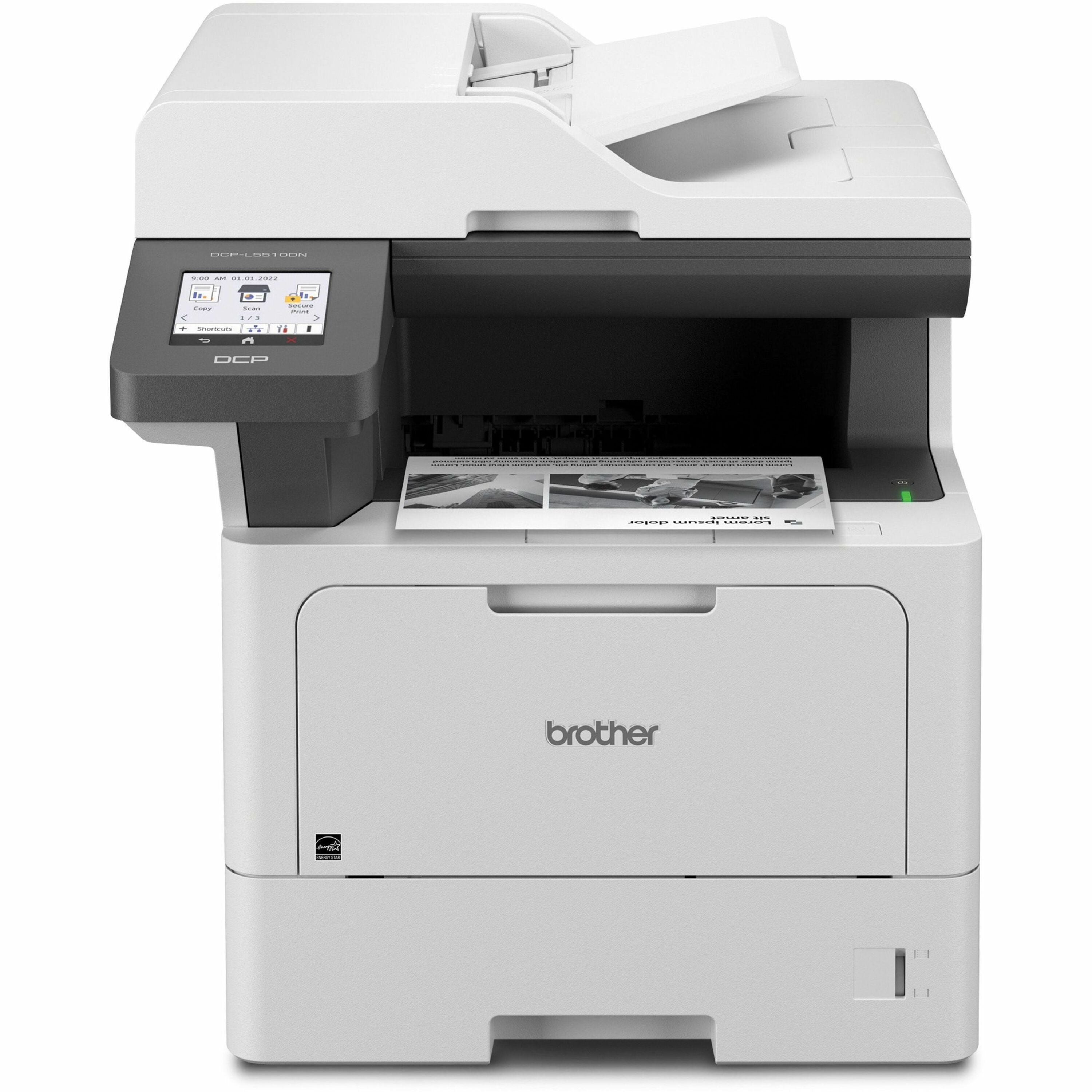 Copier/Printer/Scanner - 48 ppm Mono Print - 1200 x 1200 dpi Print - Automatic Duplex Print - Color Flatbed Scanner - 600 dpi Optical Scan - Gigabit Ethernet - USB - For Plain Paper Print - 1 Each