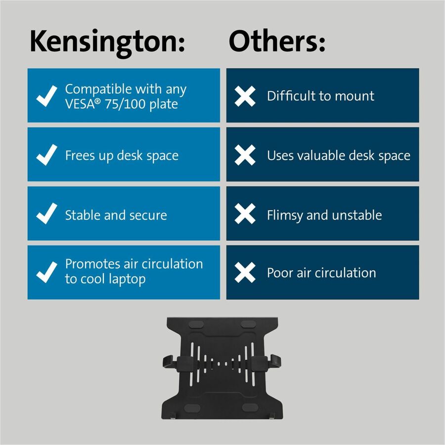 Kensington Mounting Adapter for Notebook, MacBook - Black