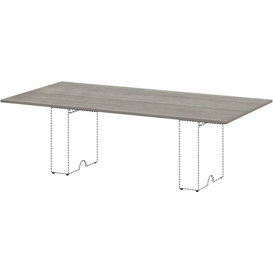 Lorell Essentials Modular Conference Table, 1" H x 94" W x 47" D, Band Edge, Weathered Charcoal Finish, Modular, Smooth Surface, 1 Each