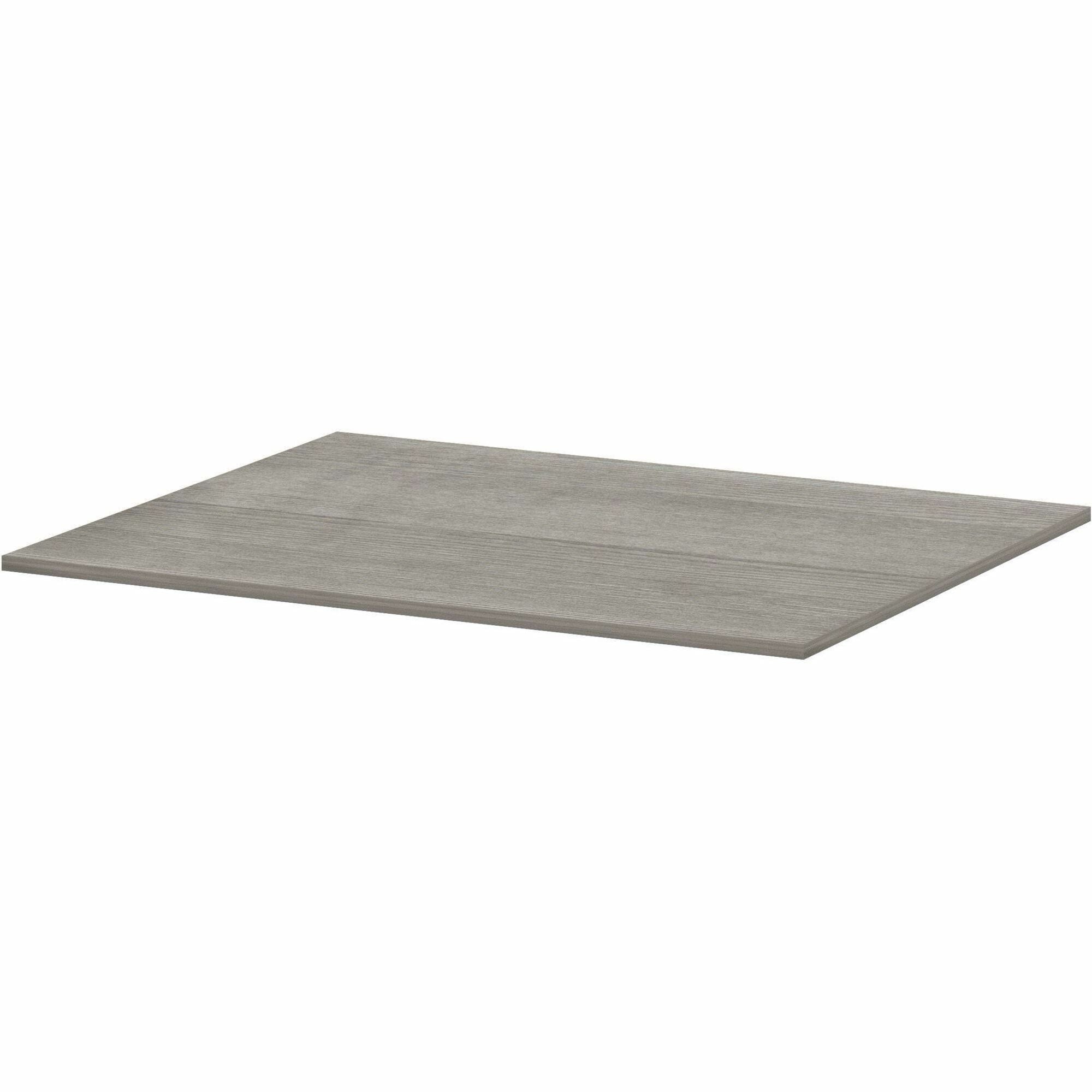 Lorell Essentials Modular Conference Table Top, 1" H x 59" W x 47" D, Weathered Charcoal, Band Edge, Modular, Eco-friendly, 1 Each