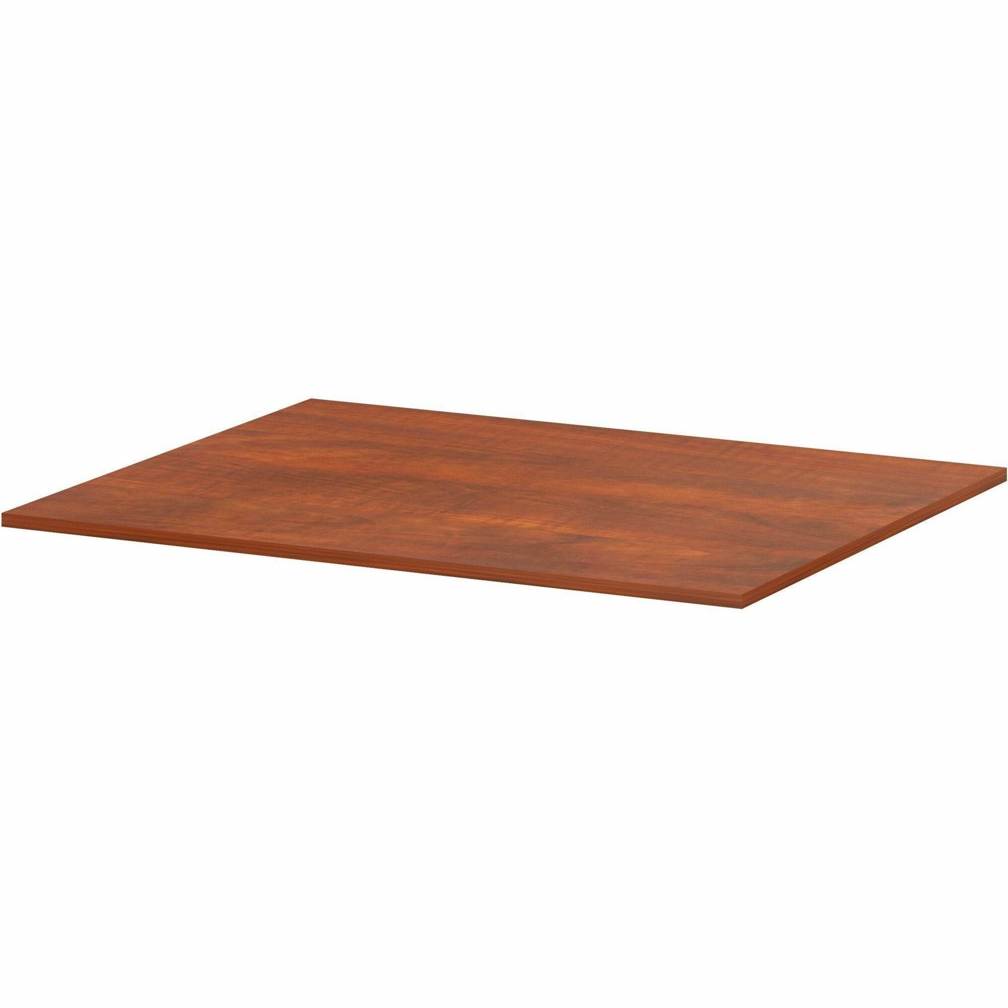 Lorell Essentials Modular Conference Table Top, 1" H x 59" W x 47" D, Cherry Finish, Band Edge, Modular, Eco-friendly, 1 Each