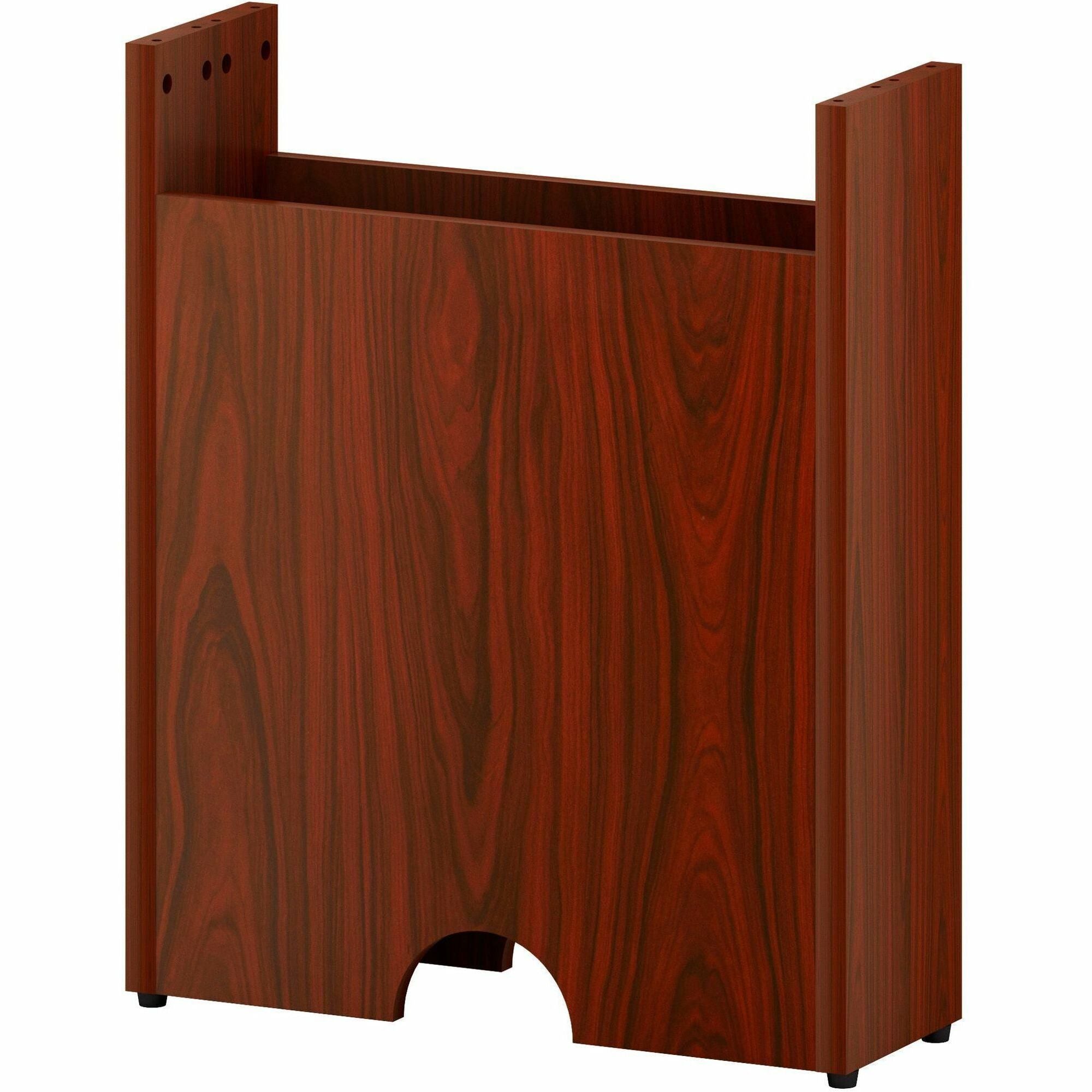 Lorell Essentials Modular Conference Table Base, Mahogany, 28.5"H x 23.6"W x 7.9"D, Modular, Eco-friendly, 1 Each