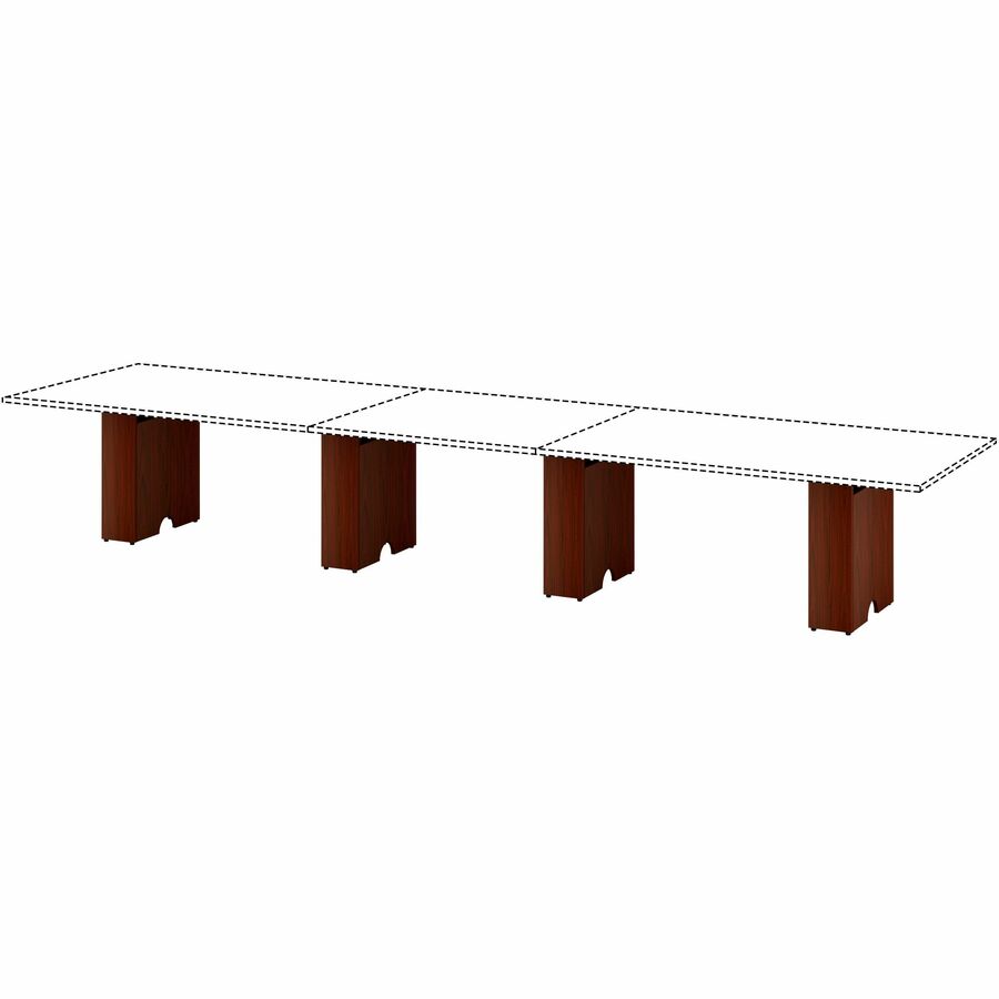 Lorell Essentials Modular Conference Table Base, Mahogany, 28.5"H x 23.6"W x 7.9"D, Modular, Eco-friendly, 1 Each