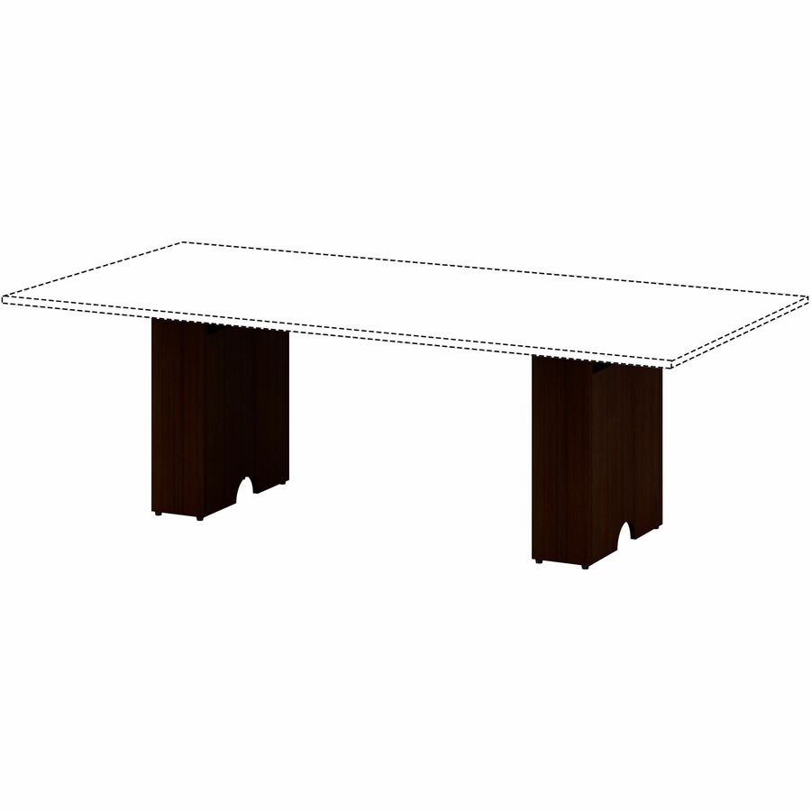 Lorell Essentials Modular Conference Table Base, 28.5"H x 23.6"W x 7.9"D, Espresso Finish, Modular, Eco-friendly, 1 Each