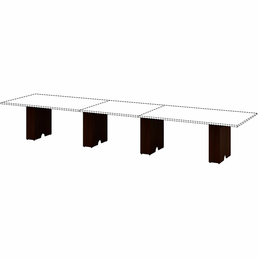 Lorell Essentials Modular Conference Table Base, 28.5"H x 23.6"W x 7.9"D, Espresso Finish, Modular, Eco-friendly, 1 Each