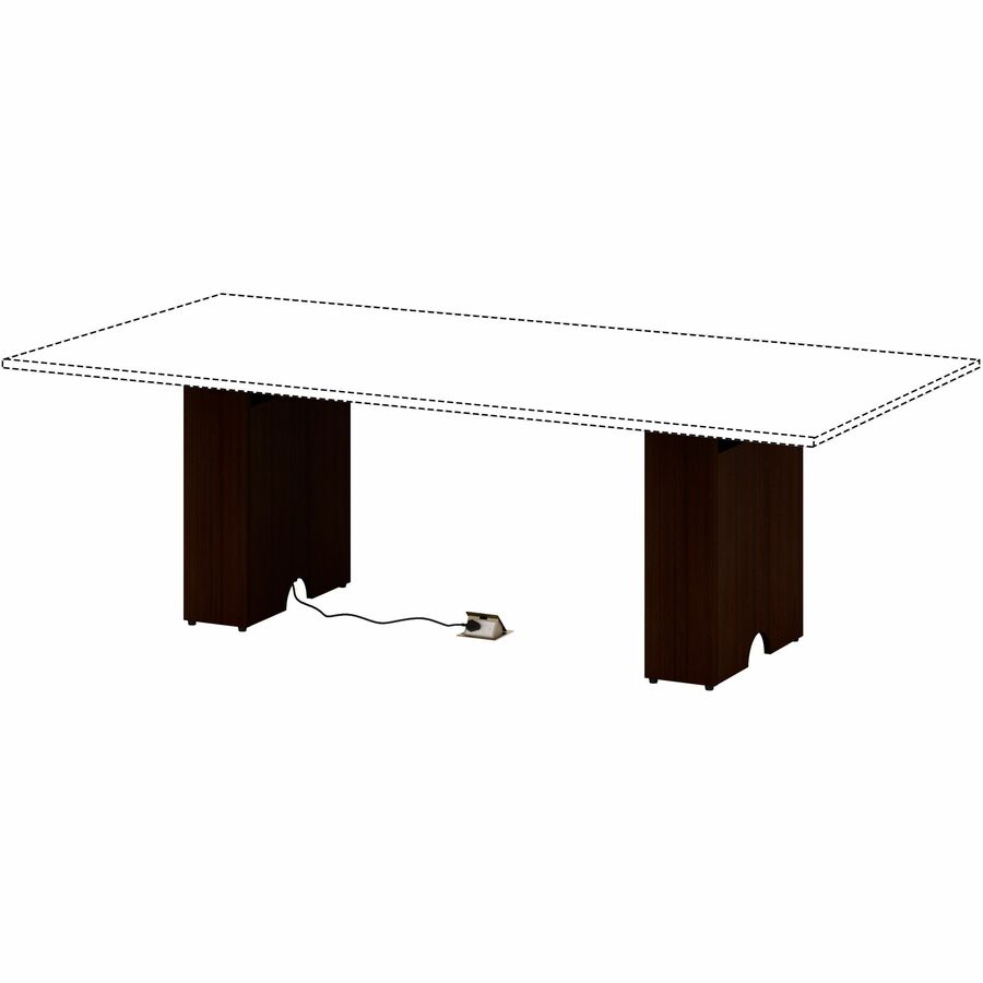 Lorell Essentials Modular Conference Table Base, 28.5"H x 23.6"W x 7.9"D, Espresso Finish, Modular, Eco-friendly, 1 Each