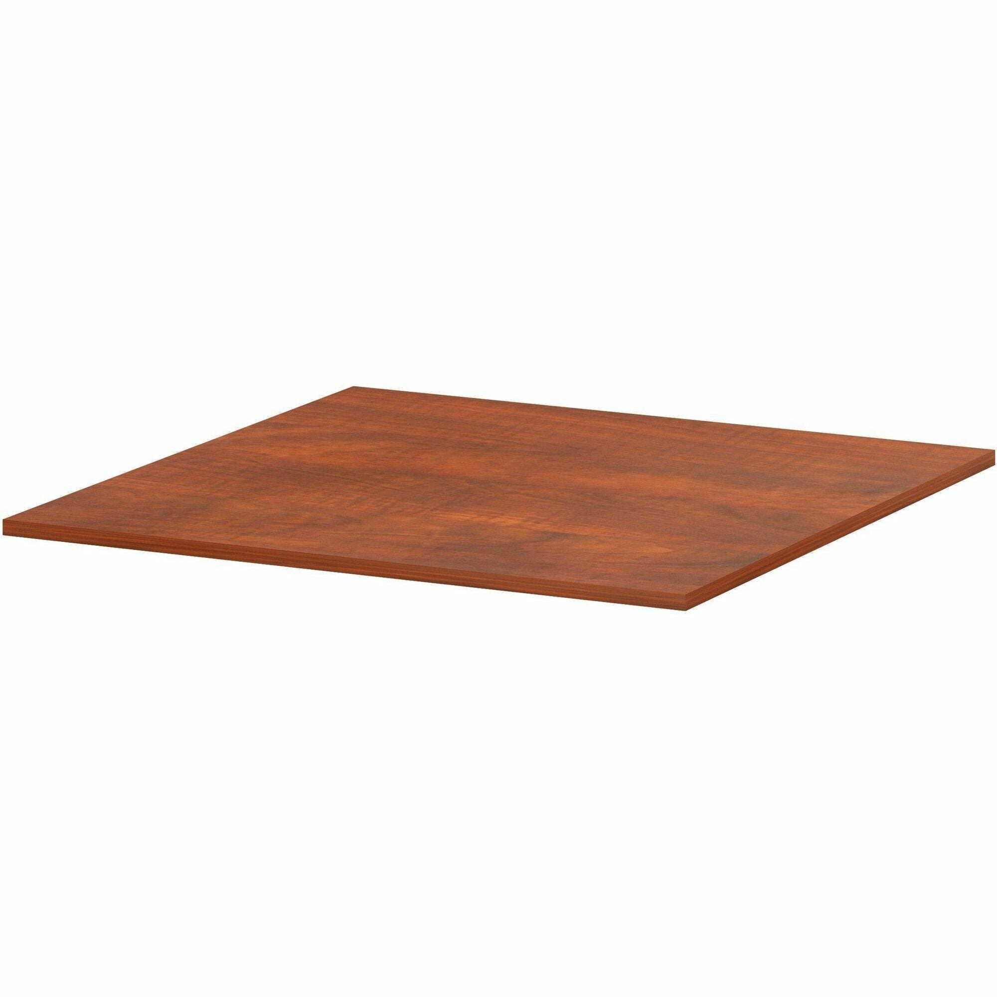 Lorell Essentials Modular Conference Table Top, 47" x 47" x 1", Cherry, Modular, Eco-friendly, 1 Each
