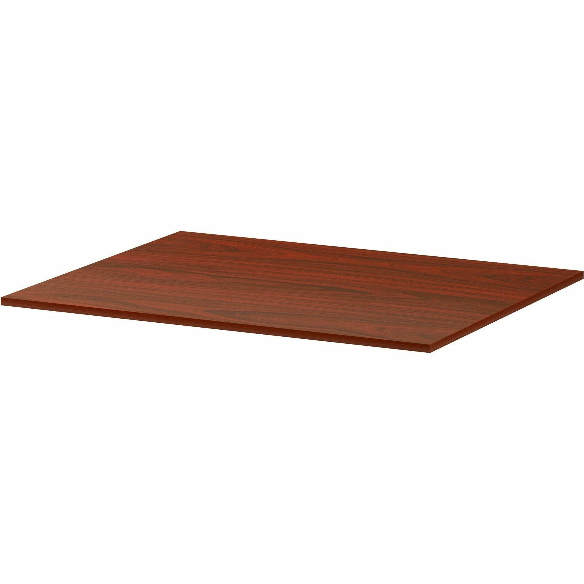 Lorell Essentials Modular Conference Table Top, 1" x 59" x 47", Mahogany, Modular, Eco-friendly, Band Edge, 1 Each
