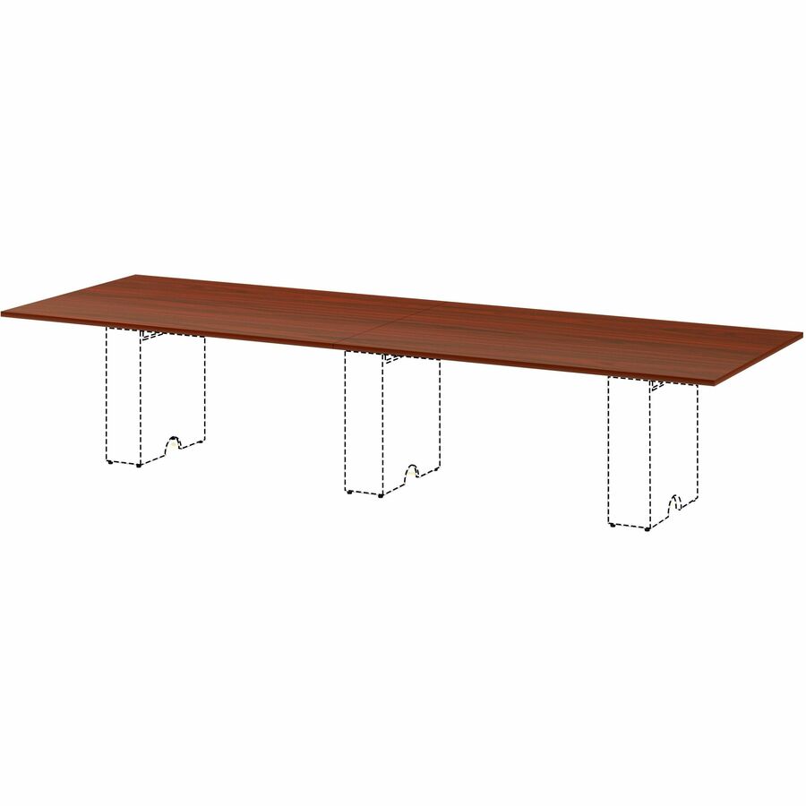 Lorell Essentials Modular Conference Table Top, 1" x 59" x 47", Mahogany, Modular, Eco-friendly, Band Edge, 1 Each