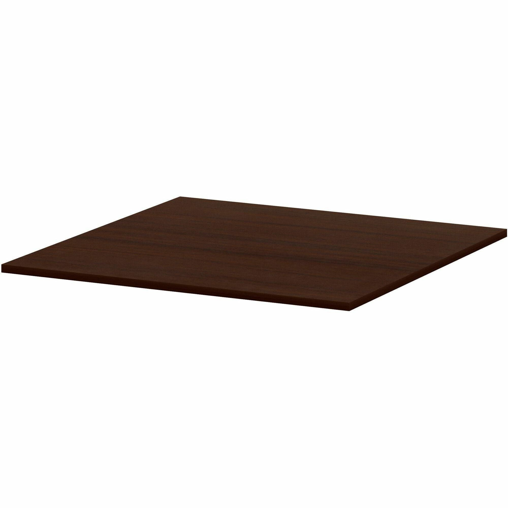 Lorell Essentials Modular Conference Table Top, 47" x 47" x 1", Band Edge, Espresso, Modular, Eco-friendly, 1 Each