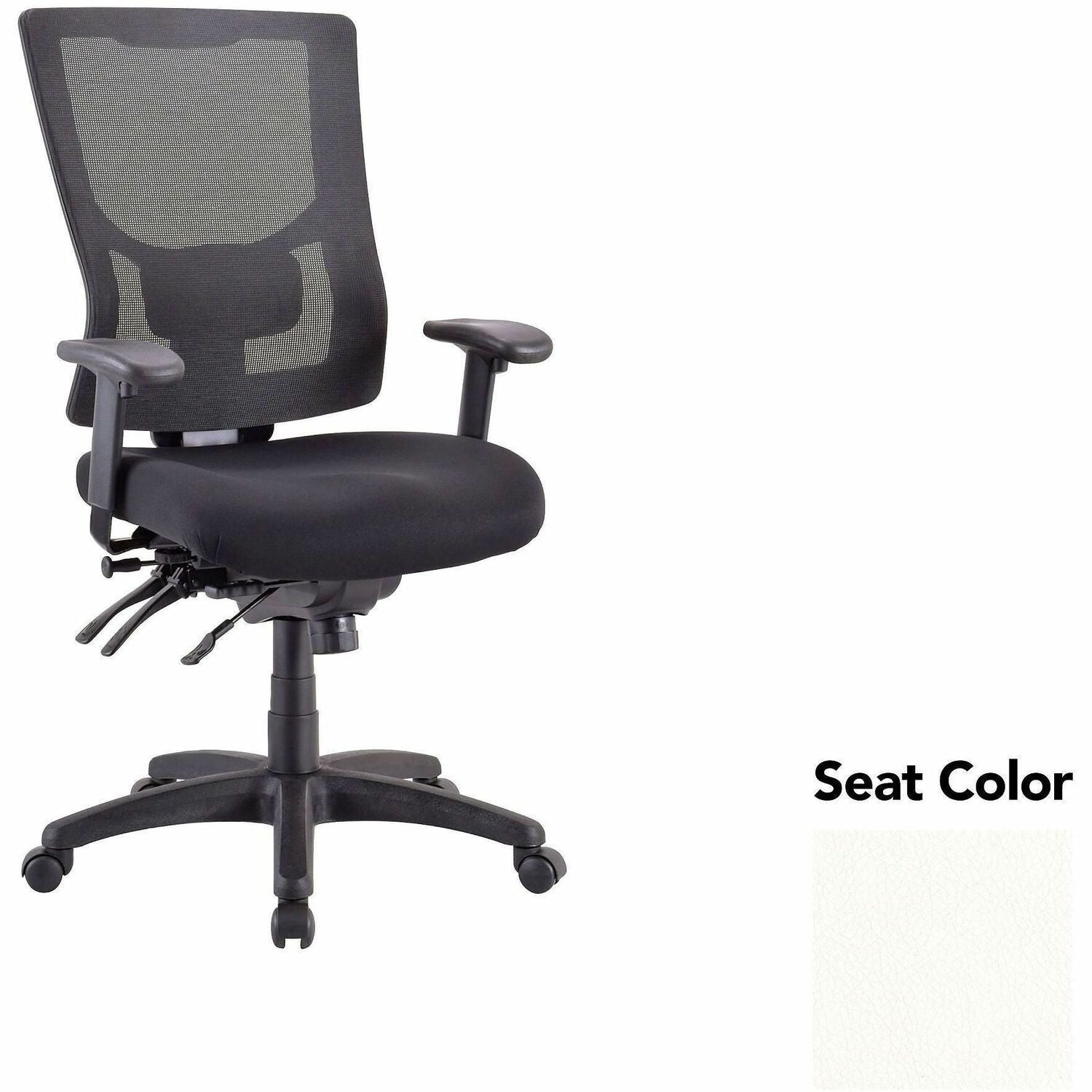 Lorell Conjure Multifunctional Mesh High-back Executive Chair, Dillon Snow Seat, Mesh Back, Adjustable Features, 1 Each