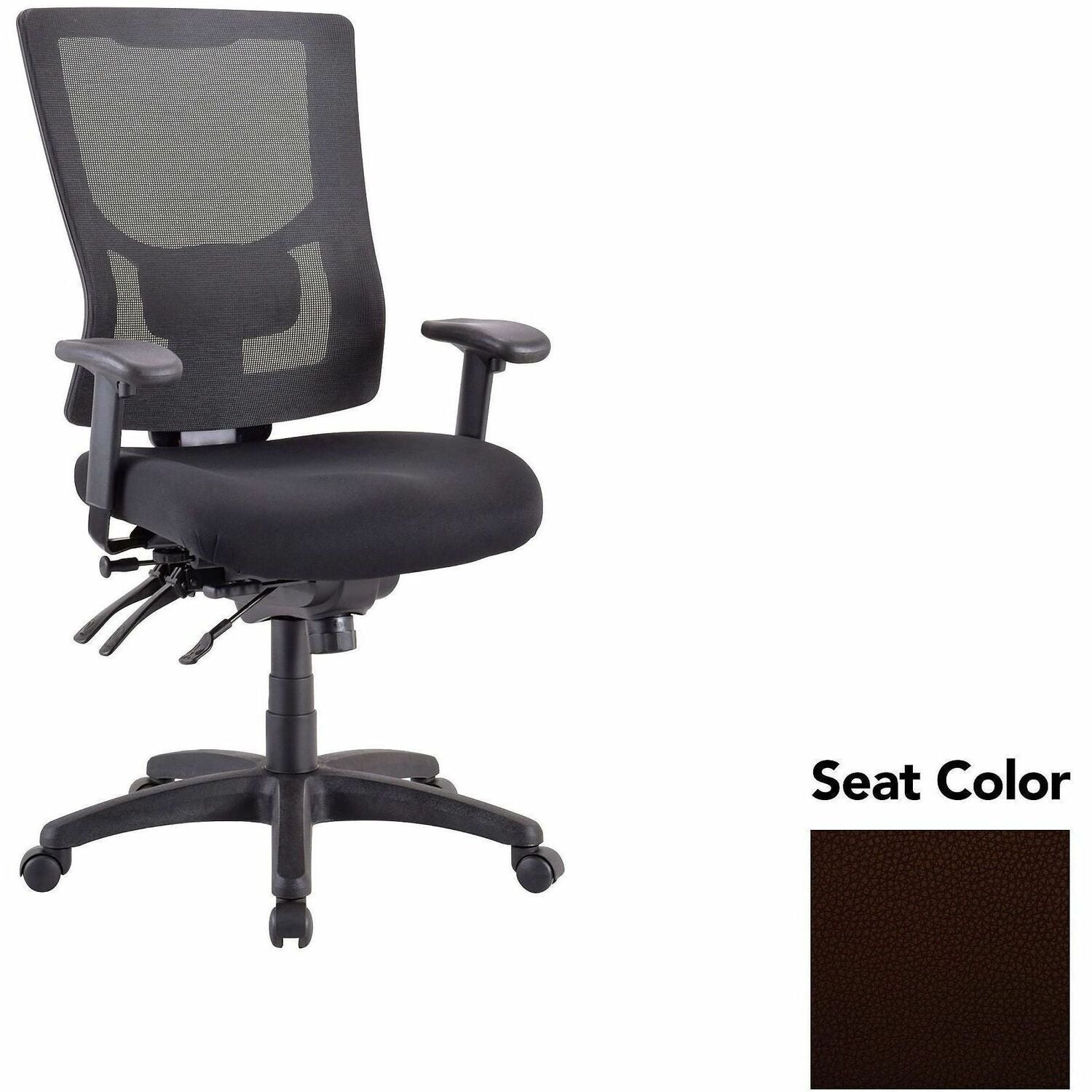 Lorell Multifunctional Mesh High-back Executive Chair, Canyon Nightfall Seat, Mesh Back, High Back, 1 Each
