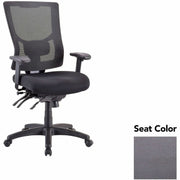 Lorell Conjure Multifunctional Mesh High-back Executive Chair, Canyon Carbon Seat, Mesh Back, Adjustable Lumbar Support, 1 Each