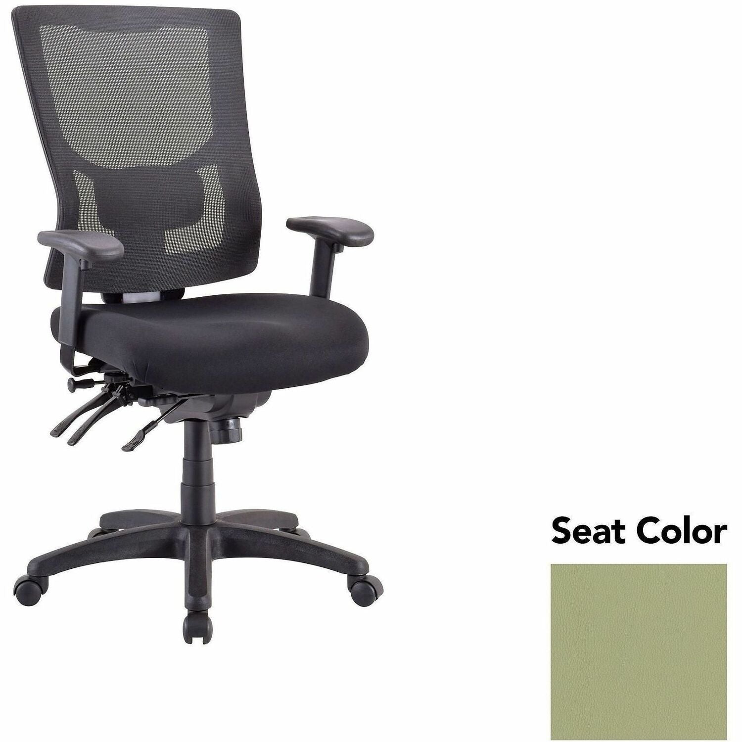 Lorell Conjure Multifunctional Mesh High-back Executive Chair, Dillon Sage Seat, Mesh Back, Adjustable Features, 1 Each