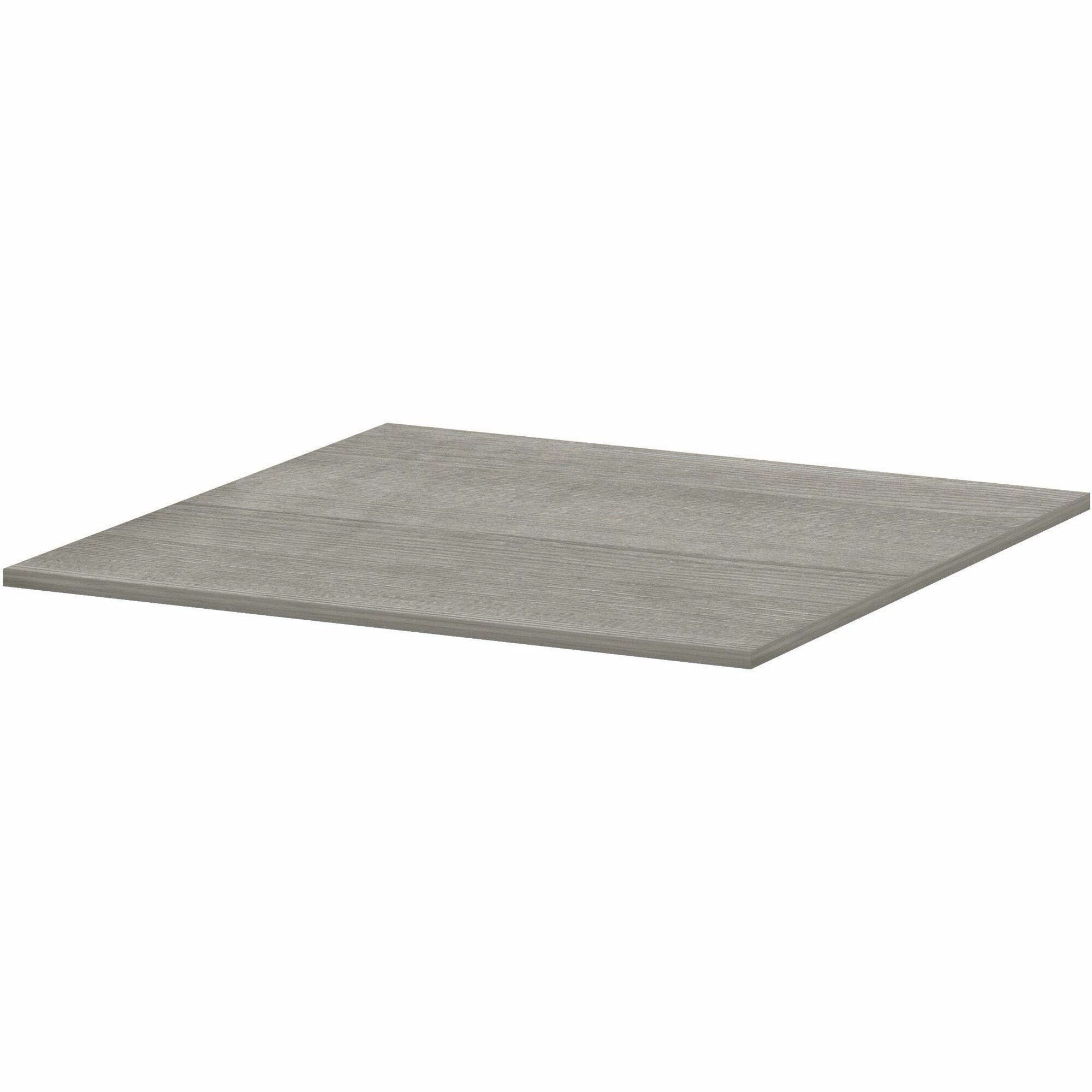 Lorell Essentials Modular Conference Table Top, 47" x 47" x 1", Band Edge, Weathered Charcoal, Modular, Eco-friendly, 1 Each