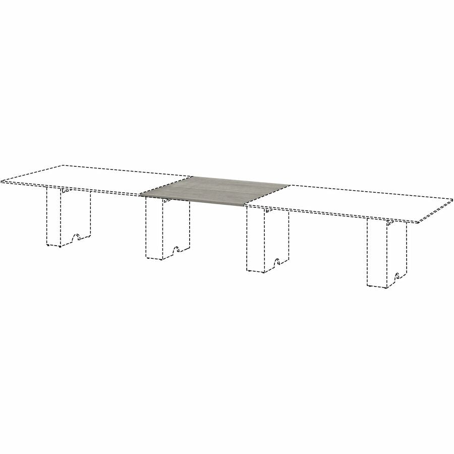 Lorell Essentials Modular Conference Table Top, 47" x 47" x 1", Band Edge, Weathered Charcoal, Modular, Eco-friendly, 1 Each