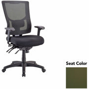 Lorell Conjure Multifunctional Mesh High-back Executive Chair, Canyon Fern Seat, Mesh Back, Adjustable Lumbar Support, Ratchet Back, Tilt Tension, Seat Slider, 1 Each
