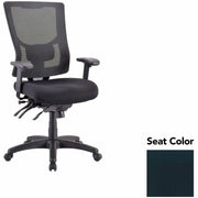 Lorell Conjure Multifunctional Mesh High-back Executive Chair, Insight Ebony Seat, Mesh Back, Adjustable Lumbar Support, 1 Each