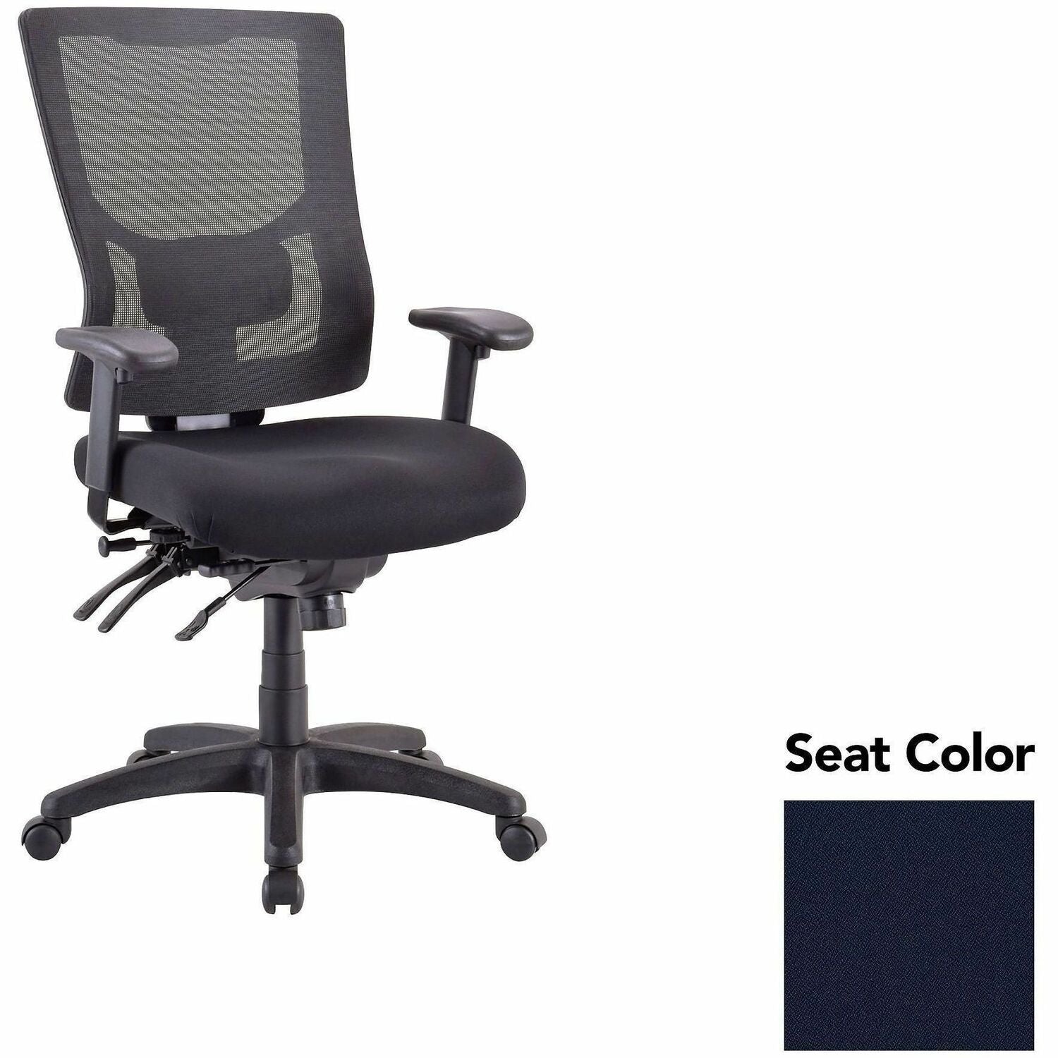 Lorell Multifunctional Mesh High-back Executive Chair, Forte Cadet Seat Color, Mesh Back, High Back, 1 Each