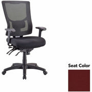 Lorell Conjure Multifunctional Mesh High-back Executive Chair, Forte Port Seat, Mesh Back, Adjustable Lumbar Support, Ratchet Back, Tilt Tension, 1 Each