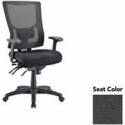 Lorell Conjure Multifunctional Mesh High-back Executive Chair, Fuse Azurean Seat, Mesh Back, Adjustable Lumbar Support, Ratchet Back, Tilt Tension, Seat Slider, 1 Each