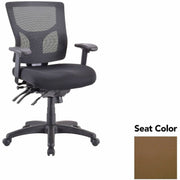 Lorell Multifunctional Mesh Mid-back Executive Chair, Canyon Mudslide Seat, Mesh Back, Mid Back, 1 Each