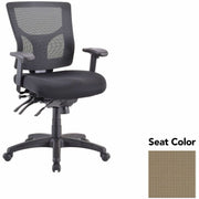 Lorell Multifunctional Mesh Mid-back Executive Chair, Expo Latte Seat, Mesh Back, Mid Back, 1 Each