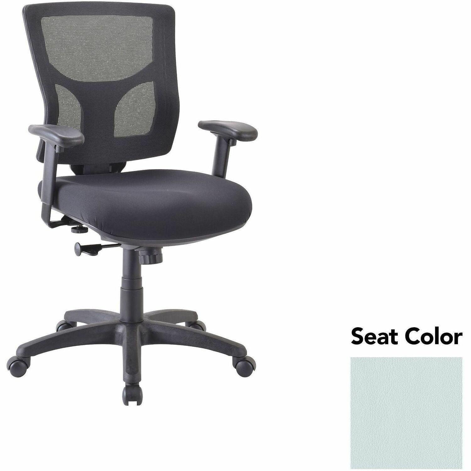 Lorell Conjure Swivel/Tilt Task Chair, Castillo Breezy Seat, Mesh Mid Back, Adjustable Arms, 1 Each