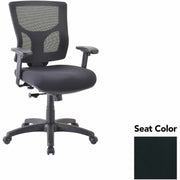 Lorell Conjure Swivel/Tilt Task Chair, Dillon Black Seat, Mesh Mid Back, Adjustable Arms, 1 Each
