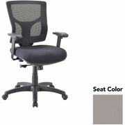 Lorell Conjure Swivel/Tilt Task Chair, Castillo Metal Seat, Mesh Mid Back, Adjustable Arms, Lumbar Support, Pneumatic Height, 360° Swivel, 1 Each