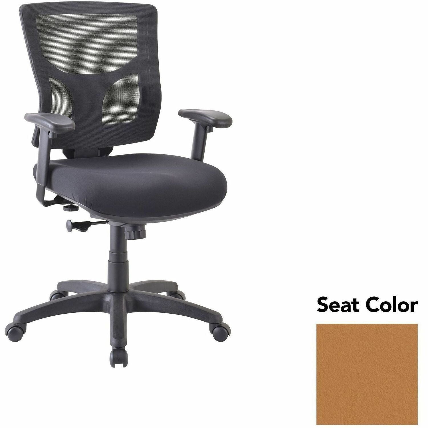 Lorell Conjure Swivel/Tilt Task Chair, Dillon Fiesta Seat, Mesh Mid Back, Adjustable Arms, Ergonomic Design, 1 Each