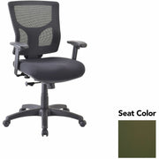 Lorell Conjure Swivel/Tilt Task Chair, Canyon Fern Seat, Mesh Mid Back, Adjustable Arms, 1 Each