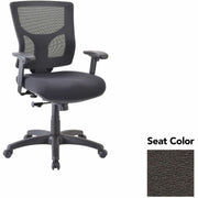Lorell Conjure Swivel/Tilt Task Chair, Fuse Pepper Seat, Mesh Mid Back, Adjustable Arms, 1 Each