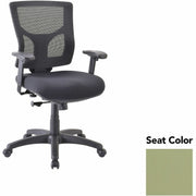 Lorell Conjure Swivel/Tilt Task Chair, Dillon Sage Seat, Mesh Mid Back, Adjustable Arms, 1 Each